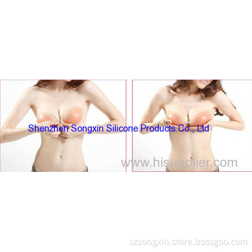 Silicone Adhesive Stick On Gel Push Up Strapless Backless Invisible Bra * 100% Brand New * 